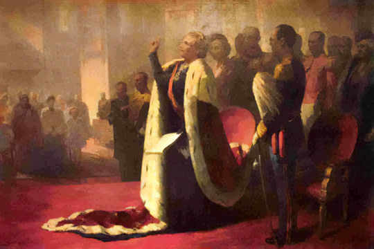 Inhuldiging van Koningin Juliana door Gerard van Wijland