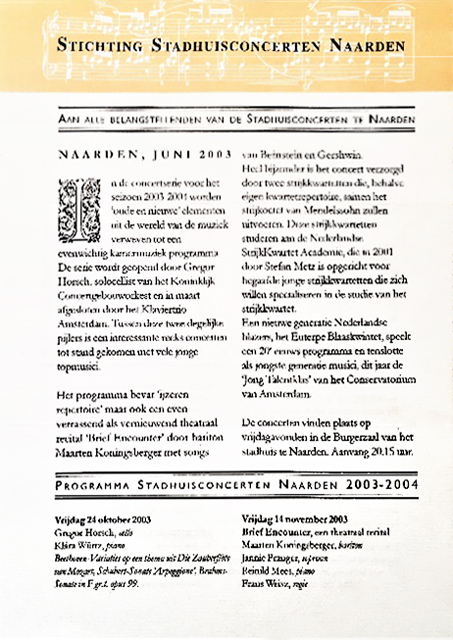 Programma 2003 - 2004